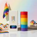 Pride Rainbow Pillar Candle